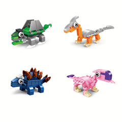 12pcs Dinosaur Block Kit Gift for Boys Dinosaur Toy Set