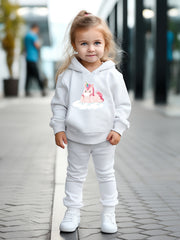Unicorn In The Clouds Print Activewear Set For Kids