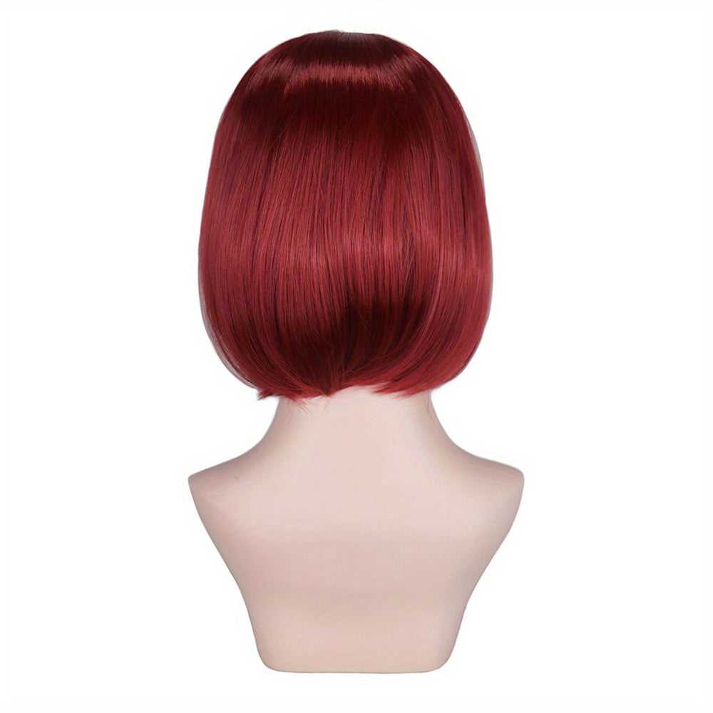 Multicolor Short Bob Straight Hair Wigs 30 48 Cm Shoulder Length