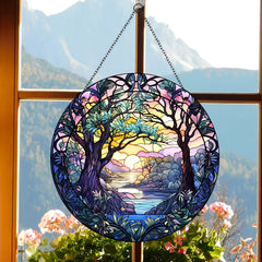 Acrylic Tree Of Life Stain Window Hanging Decoration