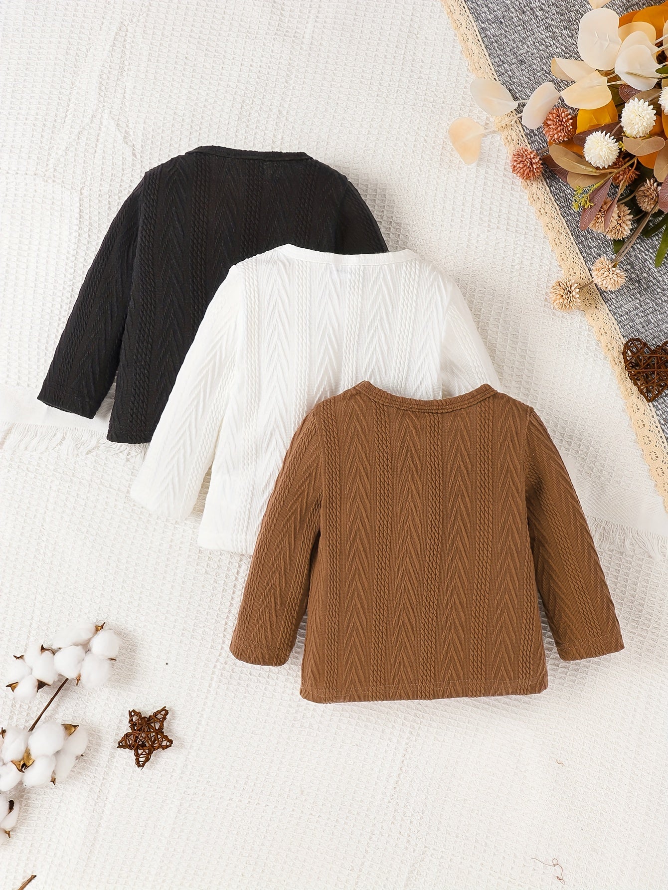 Knitted Bottoming Sweatshirts Set for Newborns
