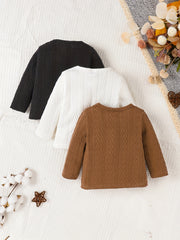 Knitted Bottoming Sweatshirts Set for Newborns