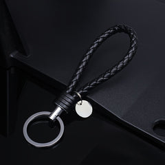 Leather Car Key Chain Woven Creative Key Chain Lanyard Gift
