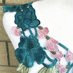 Embroidered Fabric Flower Venise Lace Sewing Applique Lace Collar