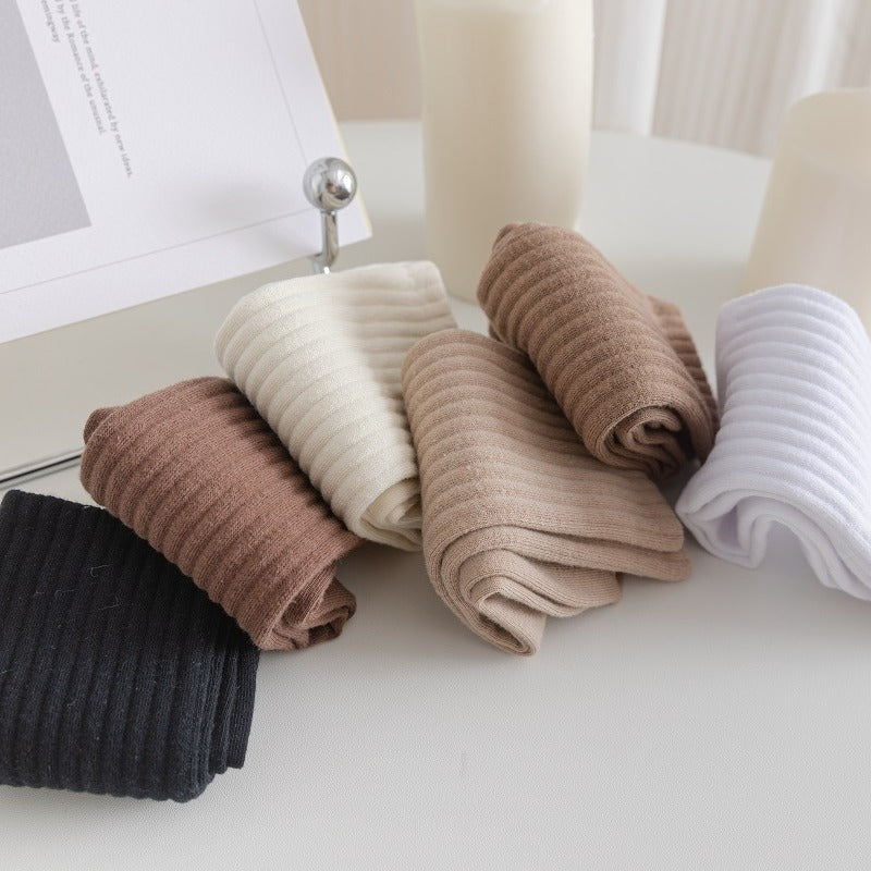 5 Pairs Women's Crew Socks Casual Breathable Dress Socks