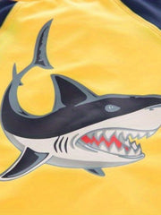 Baby Boys Yellow Shark One Piece Swimsuit Set