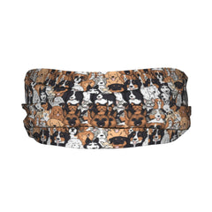 Unisex Dog Print Sports Headband Sweat Wicking Stretchy Polyester