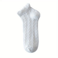 5 Pairs Girls Lace Ruffled Socks for Spring Autumn