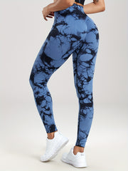Tie Dye Shorts & Leggings Set - Yoga Running Activewear