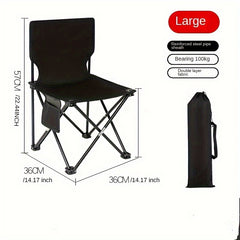 Portable Folding Camping Chair Anti Slip Padded Chair Carry Bag Outdoor Sports