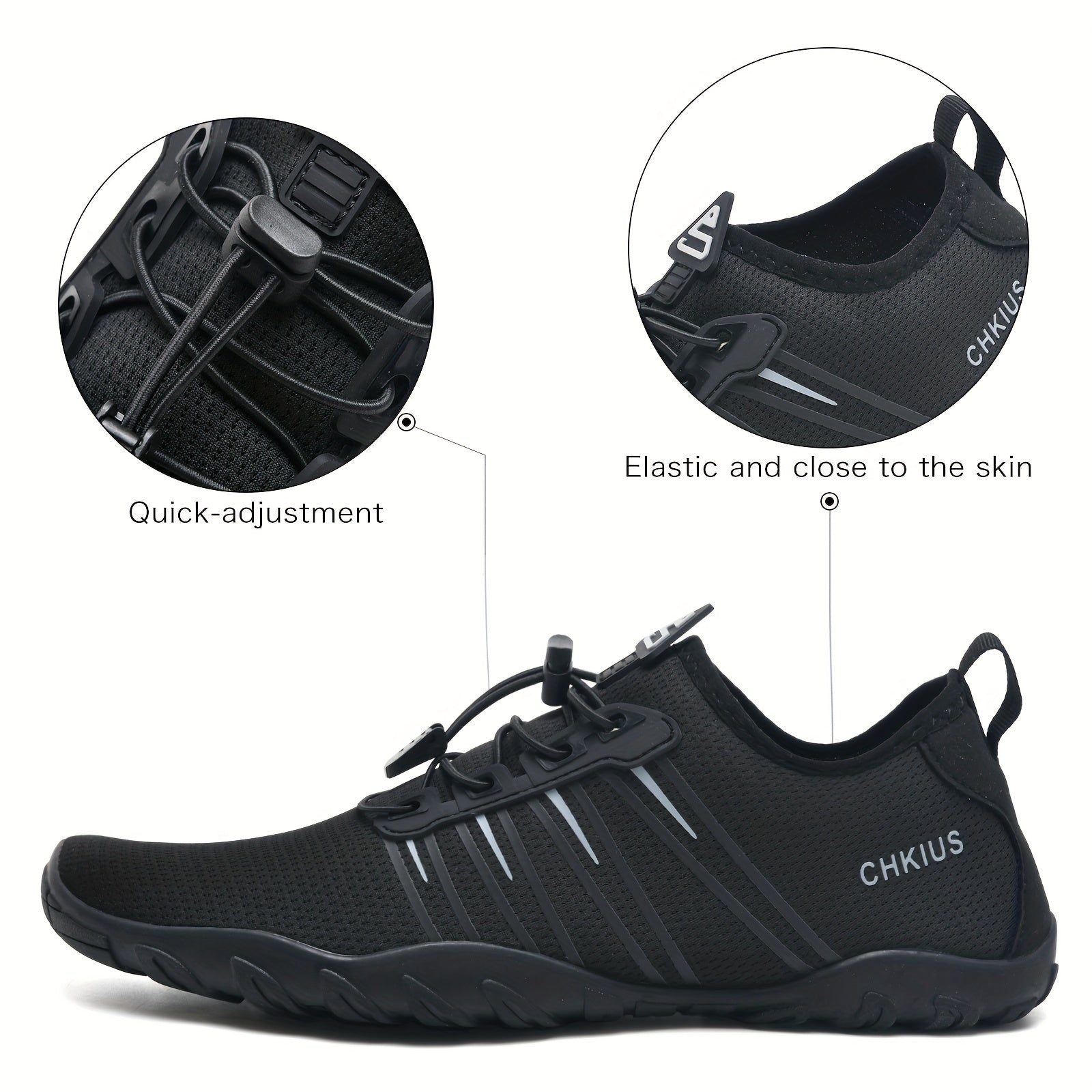 Quick Dry Elastic Barefoot Water Shoes Non Slip Lightweight Comfortable