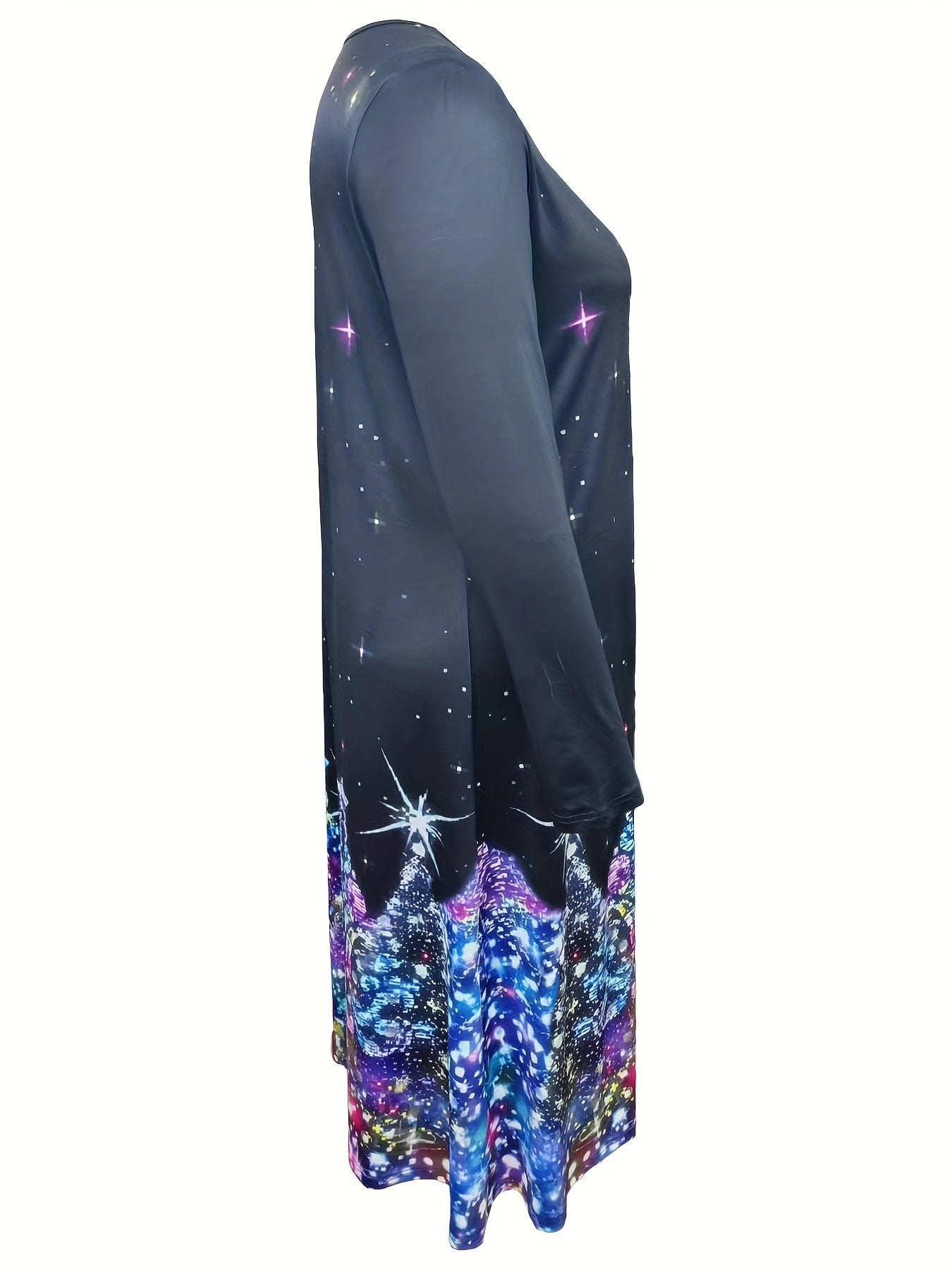 Women's Graphic Print Long Sleeve Casual Dress