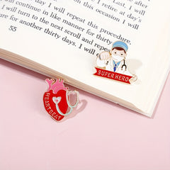 Doctor Heart Enamel Pin Brooch Jacket Backpack Hat Jewelry