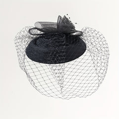 Mesh Veil Pillbox Fascinator Hat Decorative Derby Hat For Tea Party