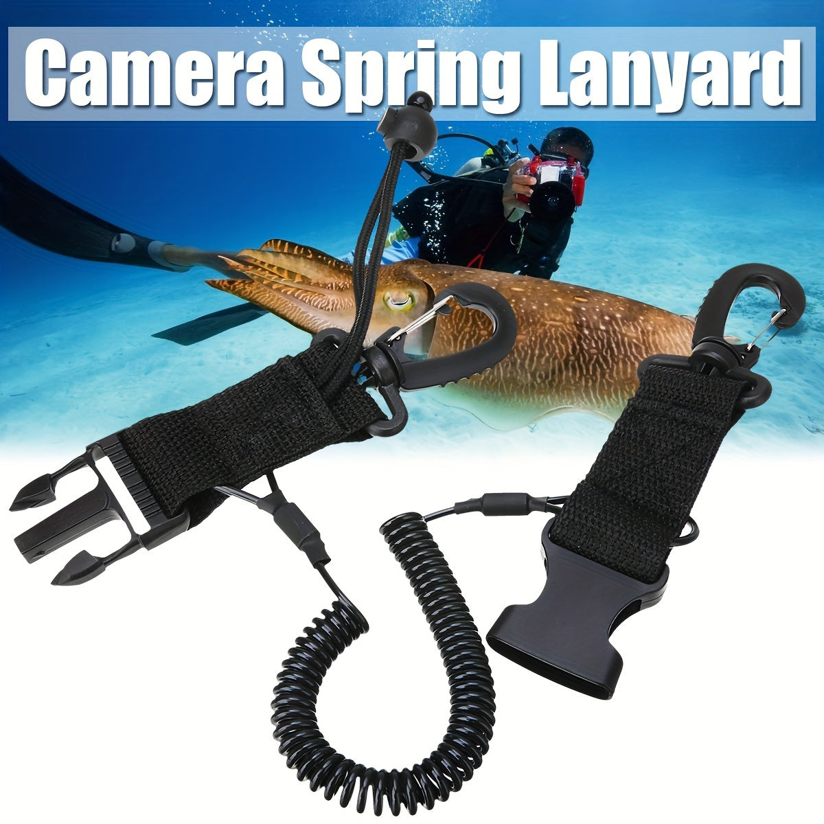 Camera Spring Lanyard Scuba Diving Quick Release Buckle