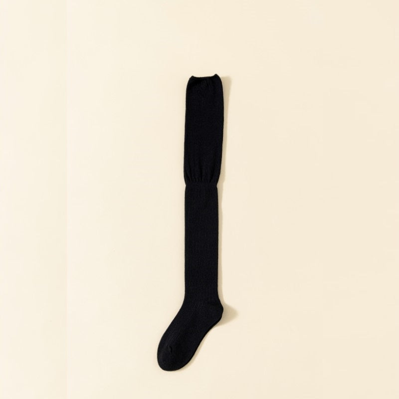 Women's Warm Boot Cuffs Solid Long Socks Cotton