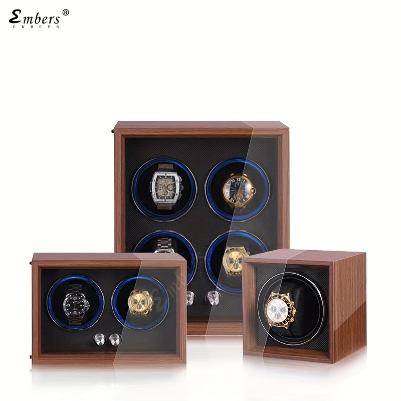 4 Slots Watch Winder Wooden Watch Display Box