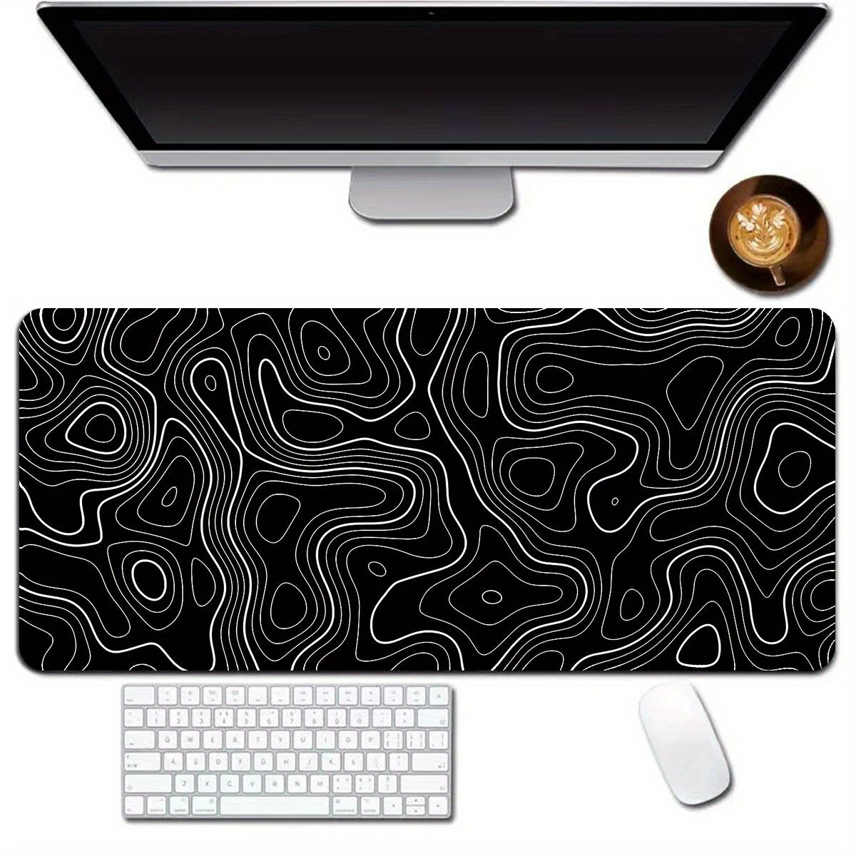 Large Mouse Pad With Stitched Edges 59x29x0.1 Extended Mousepad