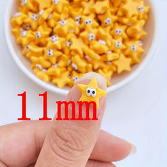 10pcs 11mm Resin Mini Stars for Scrapbooking & Crafting
