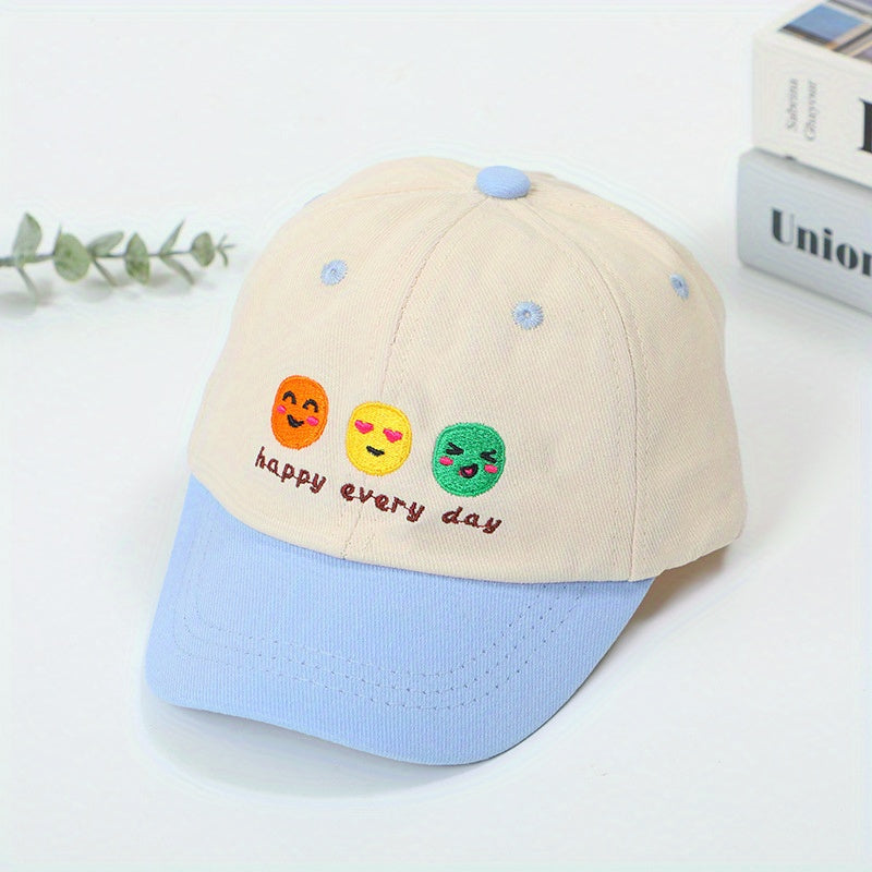 Kids Boys Happy Every Sunscreen Baseball Cap With Ears