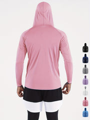 Men's Sun Protection Hoodie Quick Dry Breathable Loose Hooded Sweatshirt