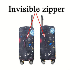 Space Pattern Luggage Case Cover Elastic Protector Travel