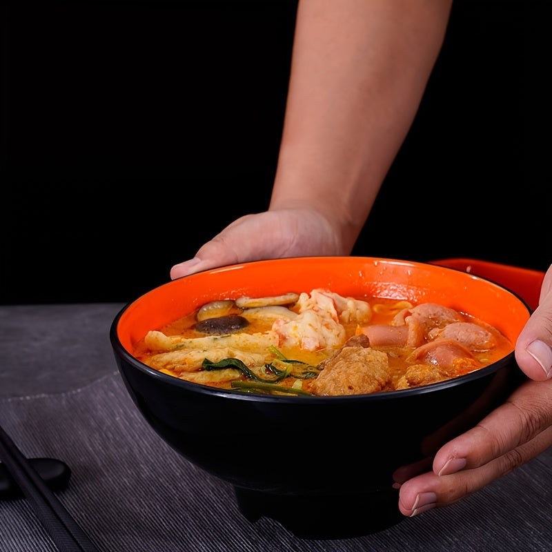 1PC Ramen Bowl Anti-shatter Plastic Soup Bowl Large Capacity Noodle Bowl