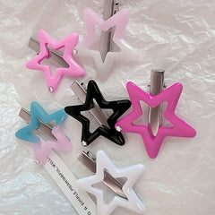6pcs Star Hair Clips Decorative Hair Accessories for Girls