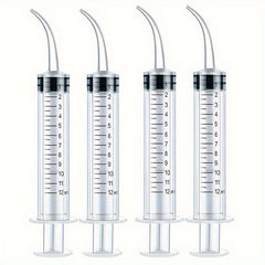 4pcs 12ml Plastic Syringe for Teeth Washing and Scientific Experiments