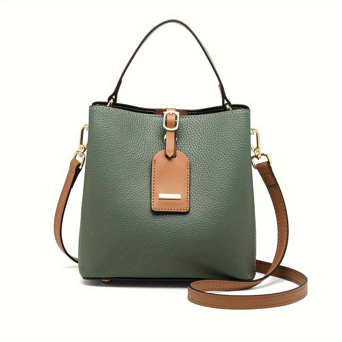 ZOOLER Large Capacity Leather Bucket Bag Crossbody