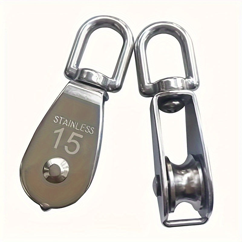 1pc Stainless Steel Pulley Fixed Pulley Crane Wire Rope Pulley Lifting Pulley
