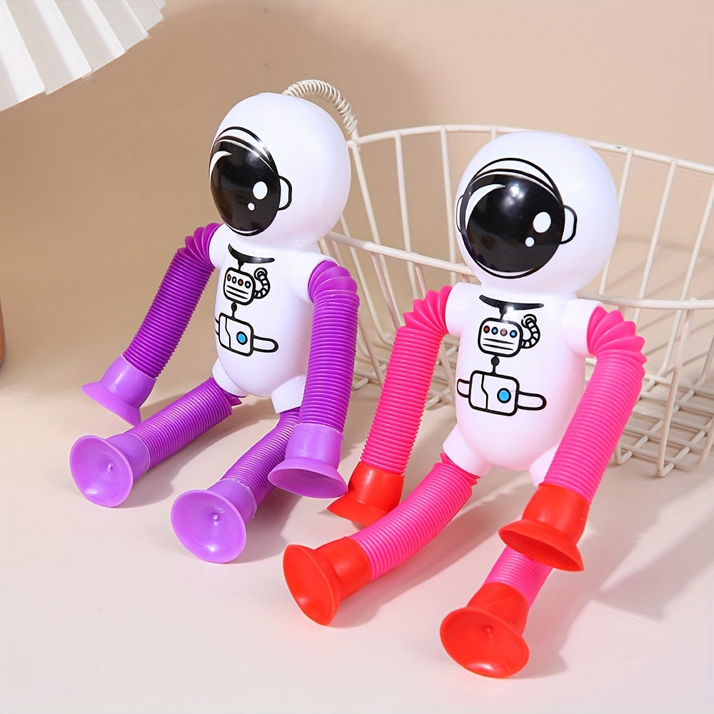 Telescopic Astronaut Decompression Toy with Suction Cups
