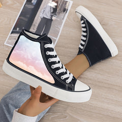 Warm Plush Lined Chunky Canvas Sneakers