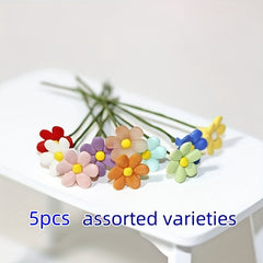 5 Mini Colorful Flowers Resin for Micro Landscapes DIY Jewelry Making