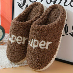 Warm Cozy House Slippers for Men Indoor Winter Shoes