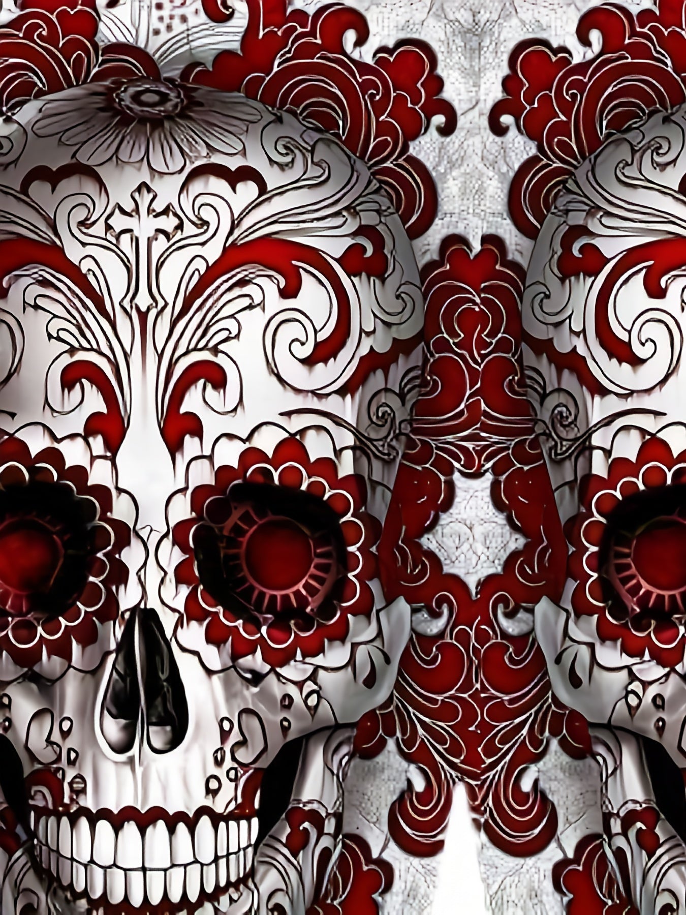 Men's Floral Skull Graphic Shorts Comfortable and Stylish Summer Wear