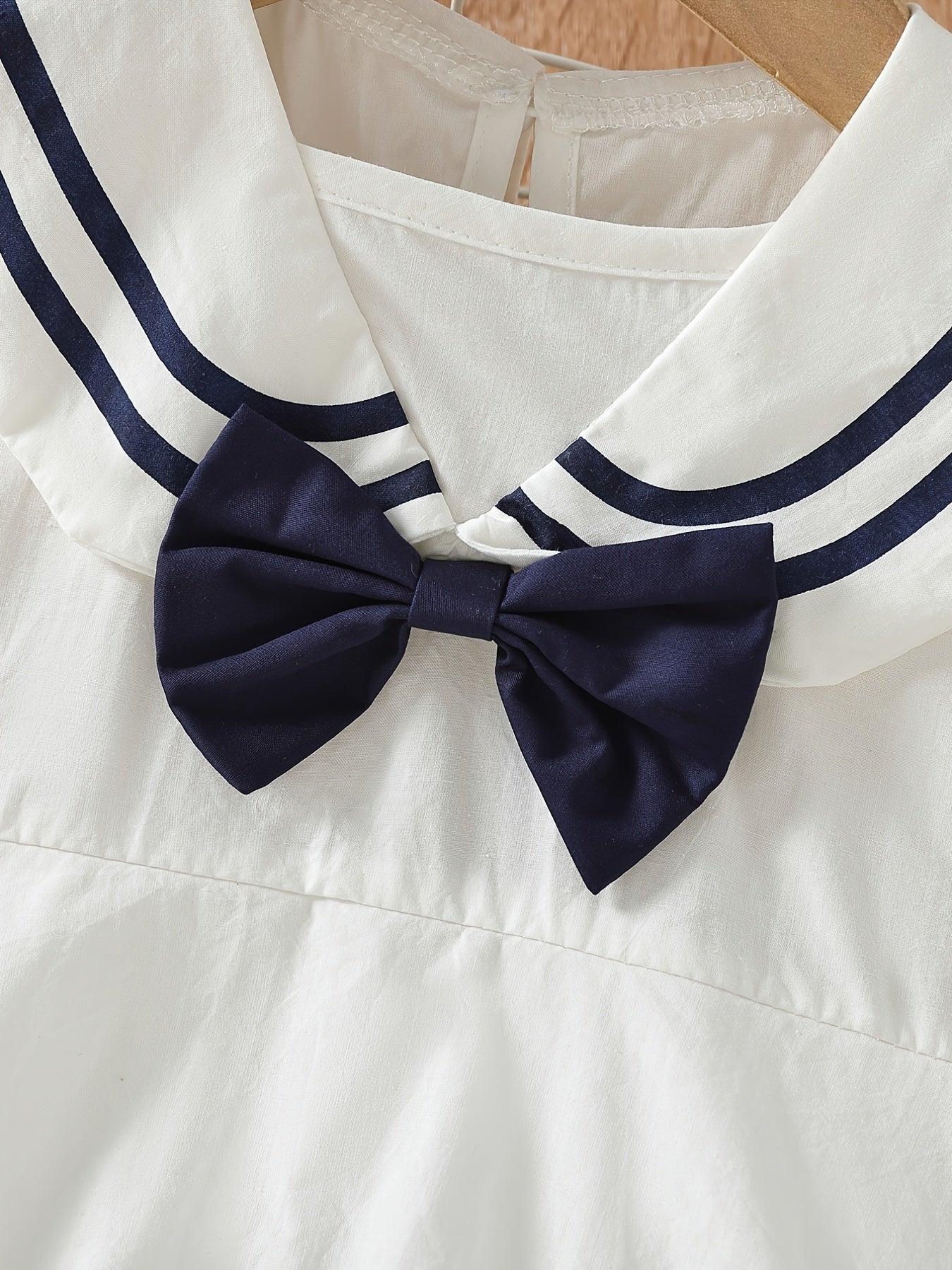 Baby Girls Casual Bowknot Short Sleeve Cotton Dress