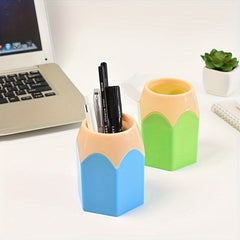 Creative Desk Pen Holder Student Stationery Storage Organizer