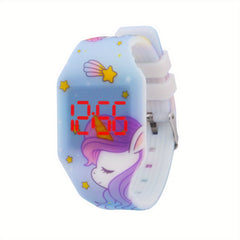 Cartoon Unicorn Luminous Watch Waterproof Silicone Watch