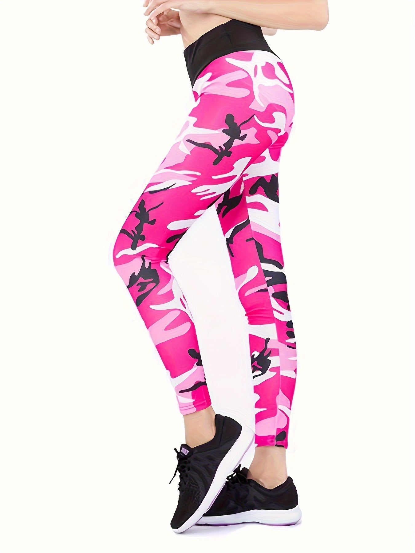 Camouflage Print Yoga Pants Slim Fit Running Leggings