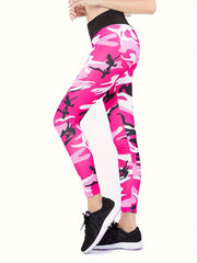 Camouflage Print Yoga Pants Slim Fit Running Leggings