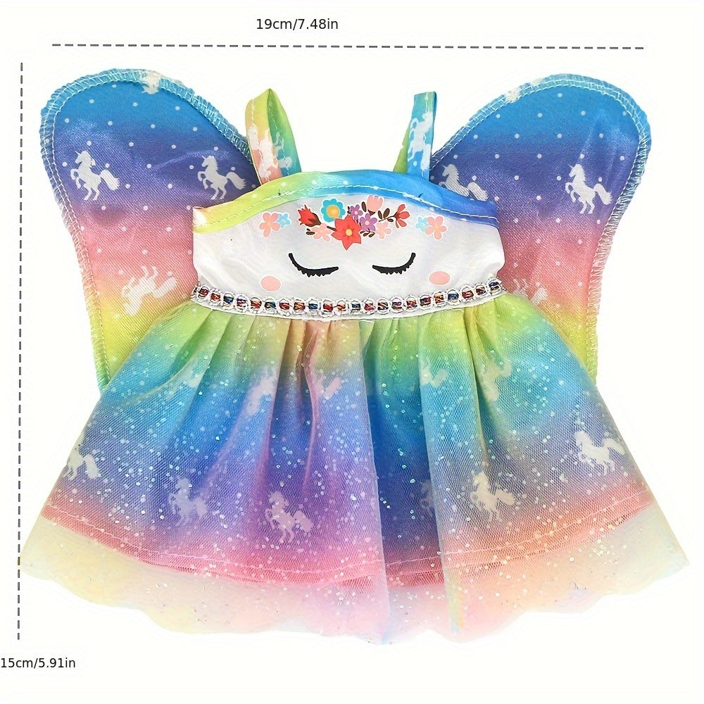 Colorful Winged Doll Dresses for 12in Dolls