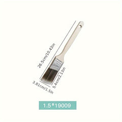 5pcs Paint Brush Set Soft Bristles Wood Handles Indoor & Outdoor Home Decor
