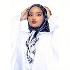 Square Scarf Classic Print Bandana Hijab Casual Shawl Head Wraps T