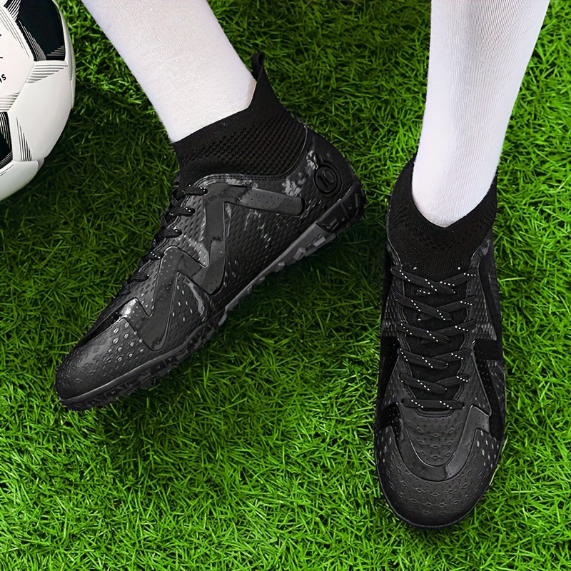Boy's High Top Turf Football Boots Outdoor Soccer Cleats