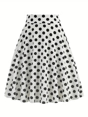 Vintage Floral Print Pleated Skirt