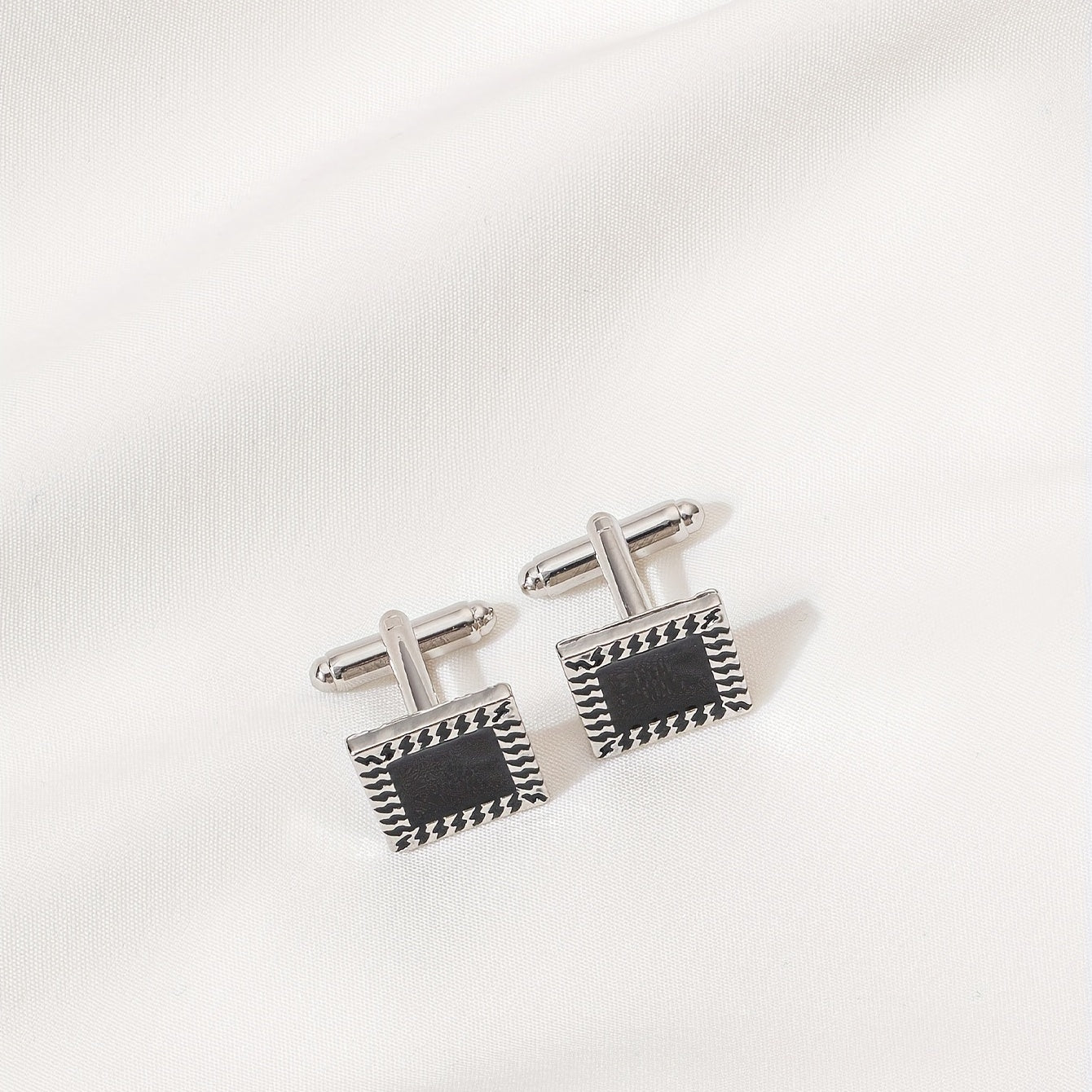 Men's French Shirts Geometric Square Cufflinks Sleeve Studs