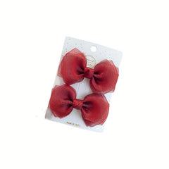 10pcs Glitter Bow Hairpins Christmas Hair Clips for Baby Girls