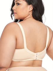 Sexy Bra Women's Plus Solid Contrast Lace Underwire Light Padding