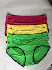 3 Pack Plus Size High Waist Stretchy Briefs Set